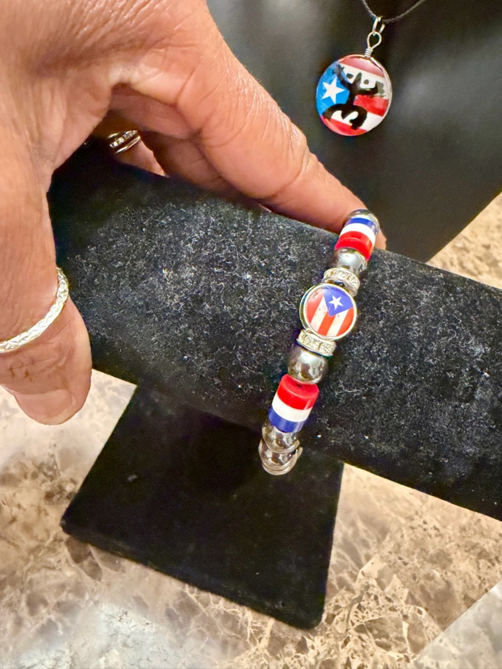(4-Sets left) Puerto Rican Pendant Necklace with Matching Bracelet - Picture 9 of 9